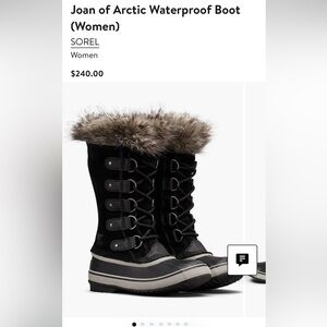 Sorel Women's Black Fur-Trimmed Winter Boots